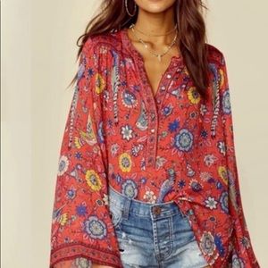 Spell lovebird blouse never worn. NWOT